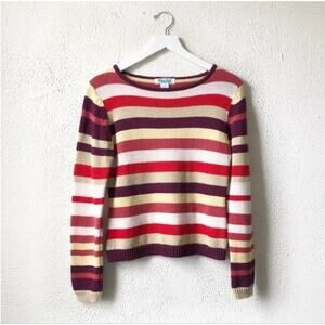 Yield Multicolor Striped Knit Sweater Medium